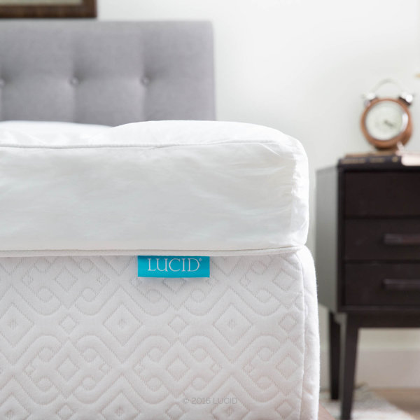 Lucid 4" Down Alternative Memory Foam Mattress Topper & Reviews Wayfair